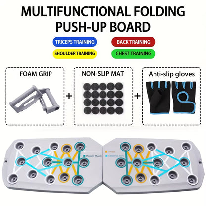 Transform Your Workout with the Ultimate Portable Push-Up Board Set – Multifunctional Fitness Equipment for Total Body Strength Training
