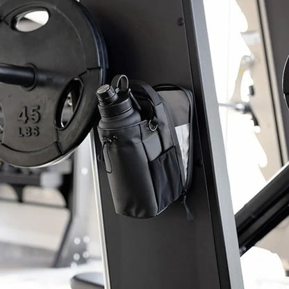 Stay Hydrated in Style: Large Capacity Magnetic Gym Bag Holder with Built-In Magnet and Phone Pocket for Active Lifestyles