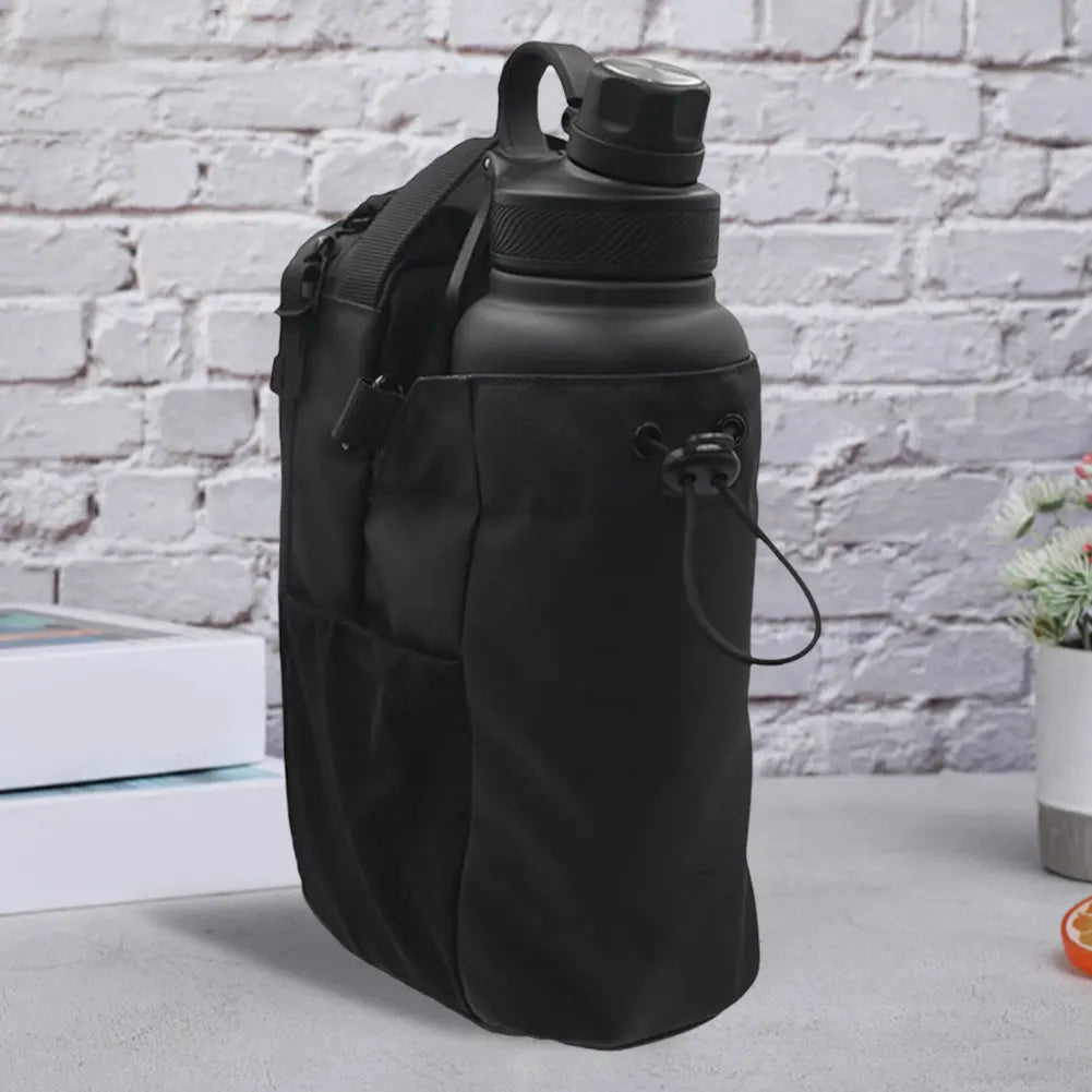 Stay Hydrated in Style: Large Capacity Magnetic Gym Bag Holder with Built-In Magnet and Phone Pocket for Active Lifestyles