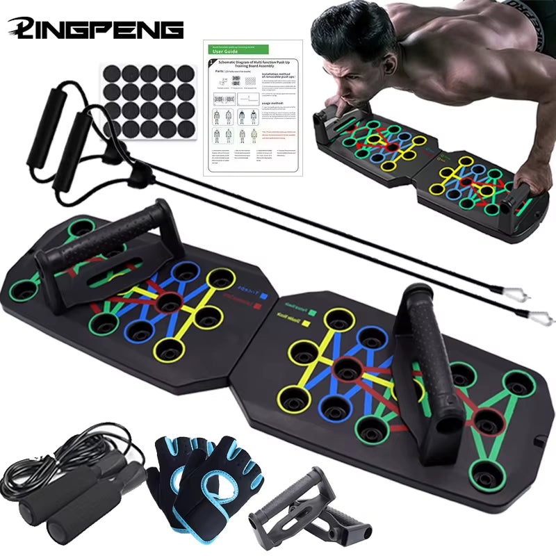 Transform Your Workout with the Ultimate Portable Push-Up Board Set – Multifunctional Fitness Equipment for Total Body Strength Training