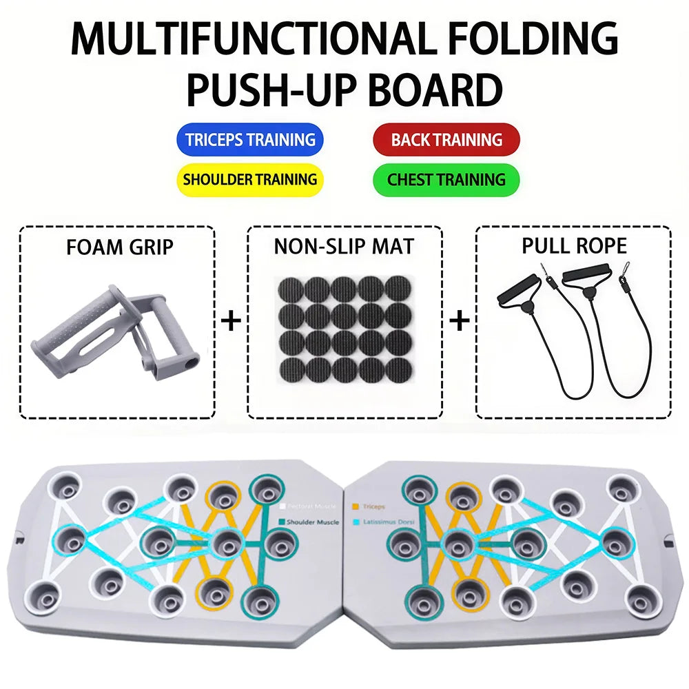Transform Your Workout with the Ultimate Portable Push-Up Board Set – Multifunctional Fitness Equipment for Total Body Strength Training