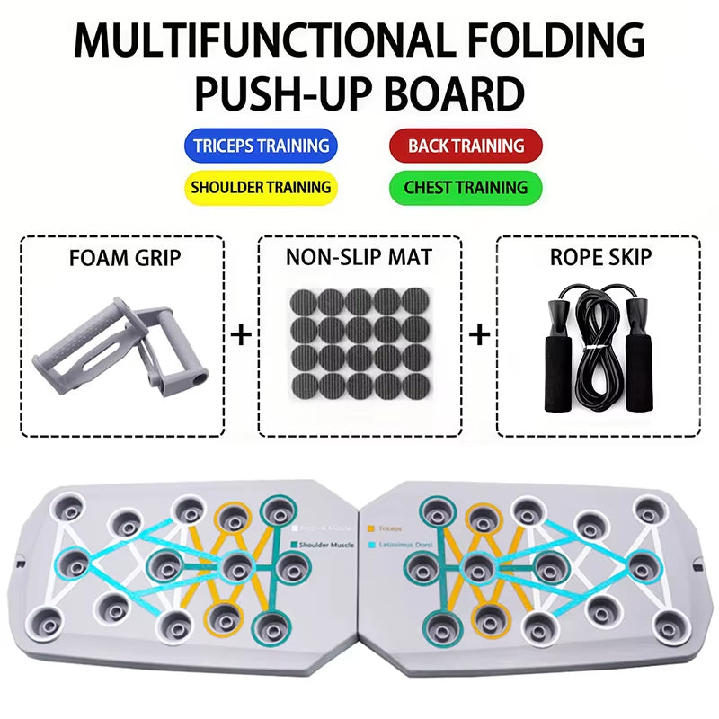 Transform Your Workout with the Ultimate Portable Push-Up Board Set – Multifunctional Fitness Equipment for Total Body Strength Training
